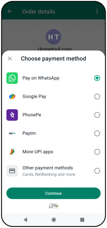 Whatsapp Payment Service