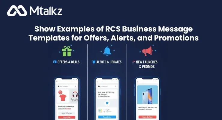 Show Examples of RCS Business Message Templates for Offers, Alerts, and Promotions