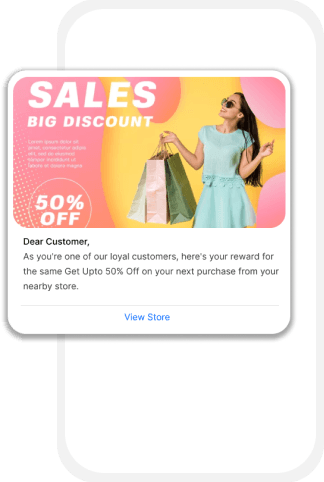 A person receiving promotional messages via whatsapp marketing